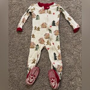 Holiday Gingerbread Kids Footie Pajamas
